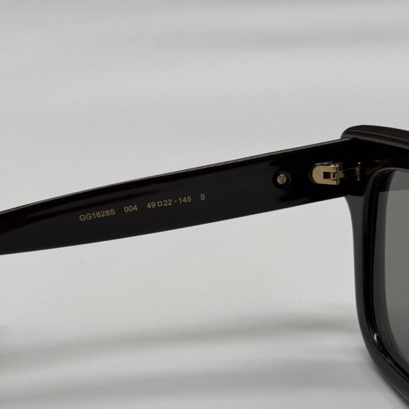 NEW GG1828S 004 GUCCI SHINY SOLID BROWN WOMEN GUCCI SUNGLASSES